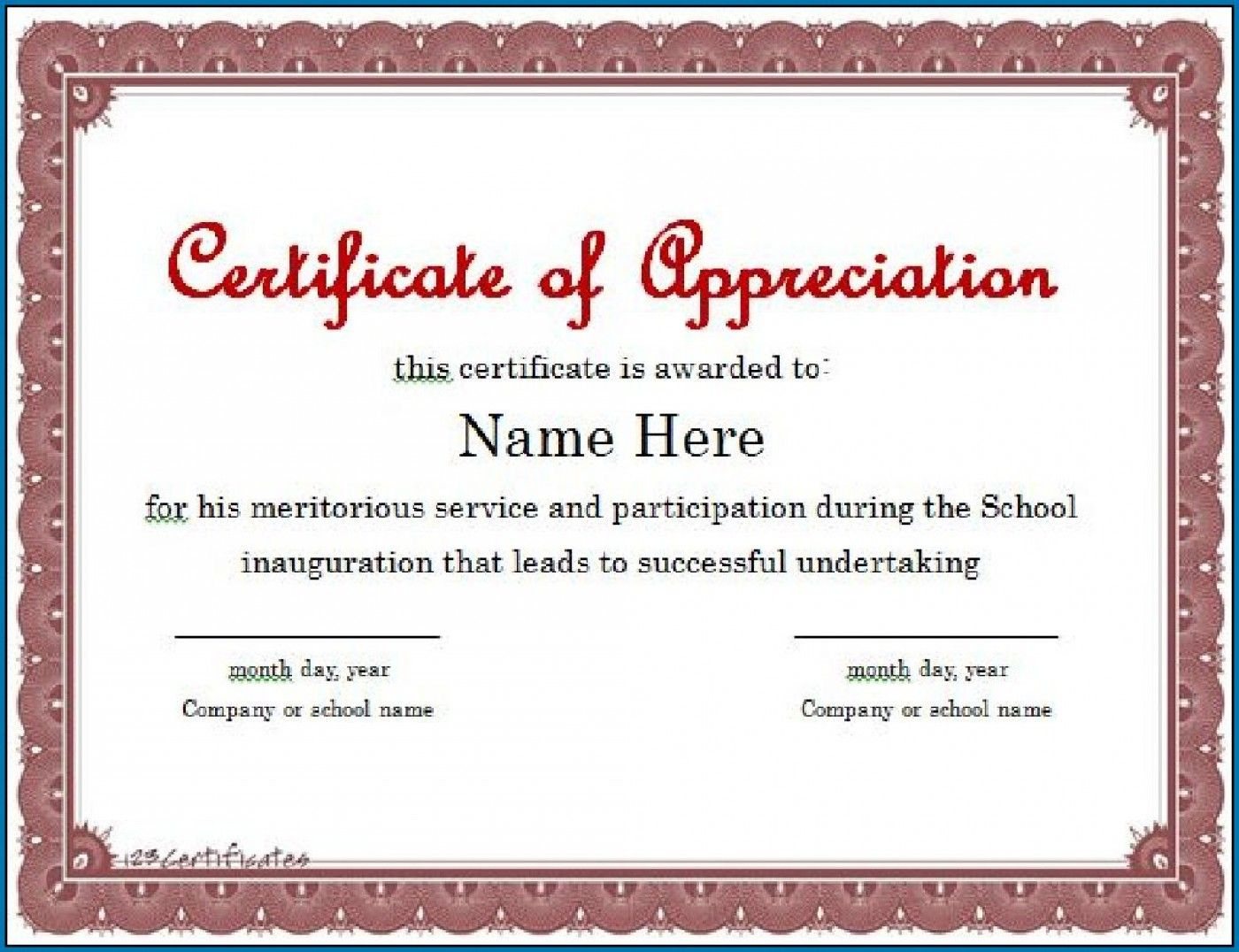 016 Certificate Of Appreciation Templates Free Powerpoint pertaining to Printable Years Of Service Certificate Template Free 11 Ideas