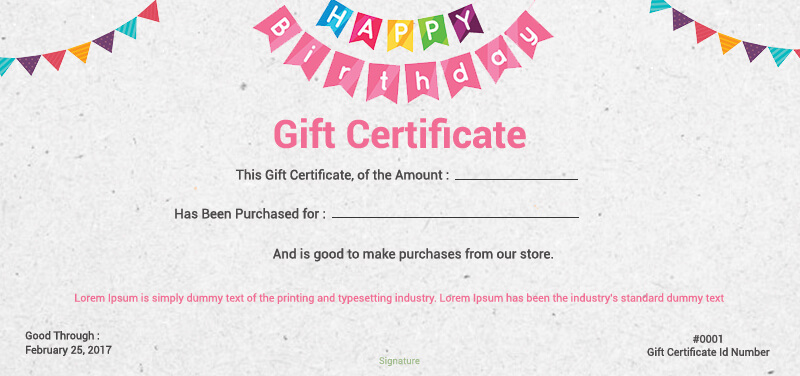 10 Birthday Gift Certificate Free Template In Psd  Room within 10 Certificate Of Championship Template Designs Free