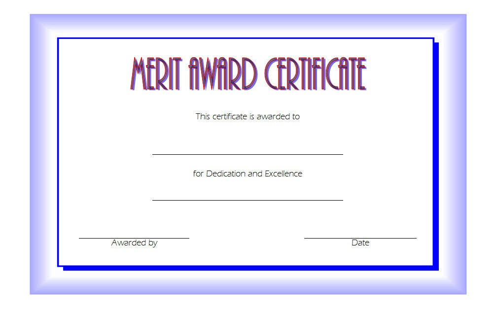 10 Certificate Of Merit Templates Editable Free Download intended for Long Service Award Certificate Templates