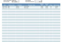 10 Excel Mileage Log Templates  Excel Templates throughout Printable Business Mileage Log Template