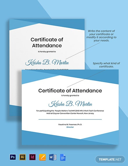 10 Free Attendance Certificate Templates  Microsoft Word intended for Free Conference Certificate Of Attendance Template