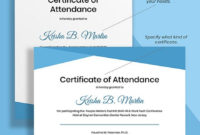10 Free Attendance Certificate Templates  Microsoft Word within Free Certificate Of Attendance Conference Template