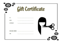 10 Free Printable Beauty Salon Gift Certificate Templates with Nail Salon Gift Certificate Template