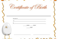10 Free Printable Birth Certificate Templates Word  Pdf with regard to Birth Certificate Templates For Word