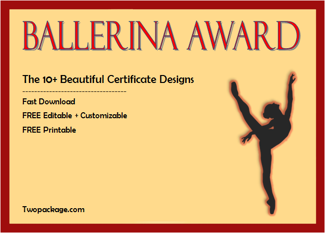 10 Pretty Ballet Certificate Templates Free for Ballet Certificate Template