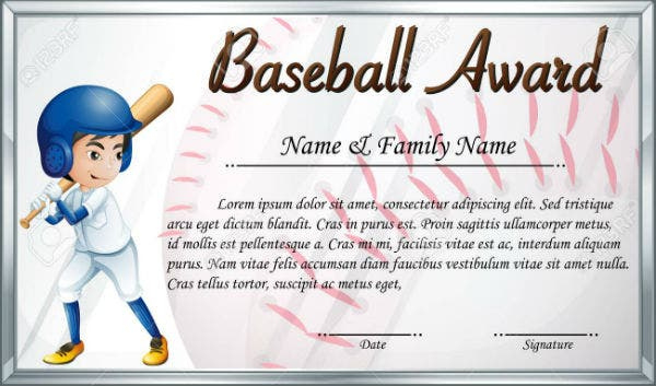 10 Simple Baseball Award Certificate Templates  Sample throughout Baseball Achievement Certificates