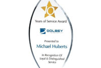 10 Years Of Service Award Sample pertaining to Volunteer Of The Year Certificate 10 Best Awards