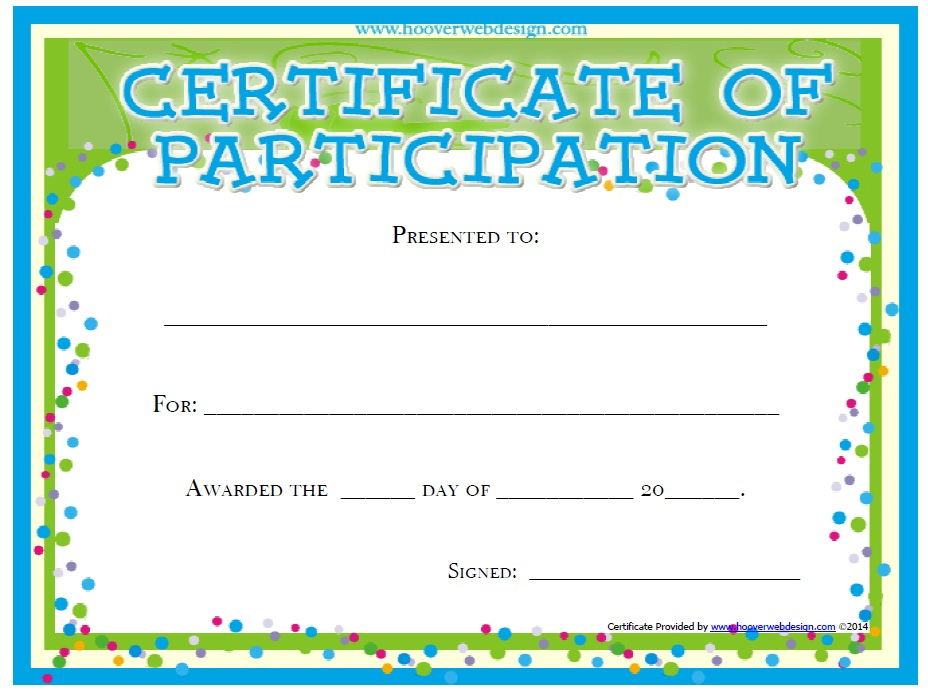 11 Free Sample Participation Certificate Templates throughout Participation Certificate Templates Free Download