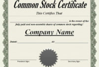 11 Stock Certificate Templates  Free Word  Pdf Samples throughout Free Stock Certificate Template Download