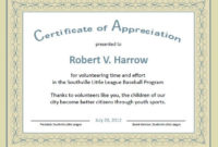 12 Certificate Of Appreciation Templates  Free Word intended for Certificate Of Appreciation Template Doc