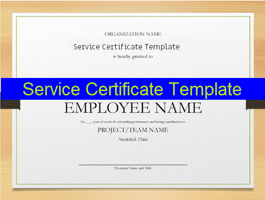12 Service Certificate Templates  Free Printable Word regarding Certificate Of Service Template Free