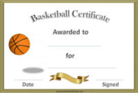 14 Basketball Certificate Templates Free  Premium pertaining to Basketball Certificate Template