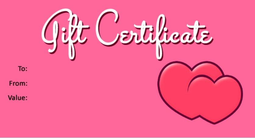 14 Free Valentine Gift Certificate Templates  Templates Bash in Best Valentine Gift Certificate Template