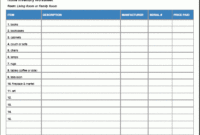 15 Free Printable Home Inventory Worksheets  Home inside Inventory Control Log Template