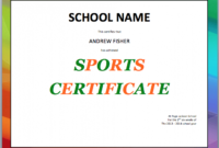 17 Sports Certificate Templates  Free Word  Pdf Samples regarding Amazing 10 Free Printable Softball Certificate Templates