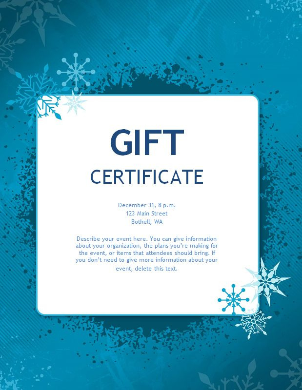 173 Free Gift Certificate Templates You Can Customize in Printable Christmas Gift Certificate Template Free Download