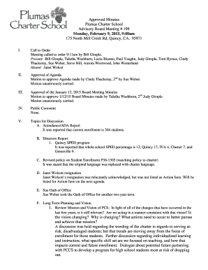 18 Printable Sample Minutes Of The Meeting In School Forms for School Board Agenda Template