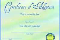 20 Adopt A Pet Certificate Template ™ In 2020  Adoption with regard to Awesome Dog Adoption Certificate Free Printable 7 Ideas