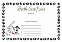 20 Dog Birth Certificate Template Free ™ In 2020  Birth with regard to Awesome Rabbit Birth Certificate Template Free 2019 Designs