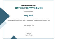 20 Free Attendance Certificate Templates Customize inside Amazing Perfect Attendance Certificate Template Editable