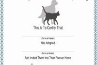 20 Free Pet Birth Certificate Template ™ In 2020 With throughout Puppy Birth Certificate Template
