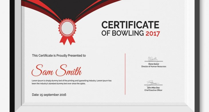 20 Free Printable Bowling Certificates ™  Dannybarrantes inside Bowling Certificate Template