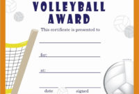 20 Volleyball Certificate Template Free ™  Dannybarrantes inside Awesome Volleyball Certificate Templates
