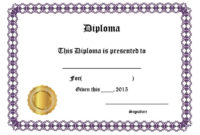 22 Free School Degree Certificate Templates  Word intended for Printable Free School Certificate Templates