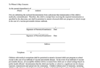 22 Vaccine Exemption Form Templates Free To Download In Pdf with regard to Certificate Of Vaccination Template