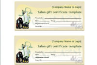 24 Free Salon Gift Certificate Templates  Templates Bash inside Salon Gift Certificate Template