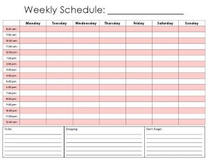 24 Hour Planner  Template Business within Time Management Log Template