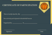 27 Best Basketball Certificate Template Images On throughout Netball Participation Certificate Templates