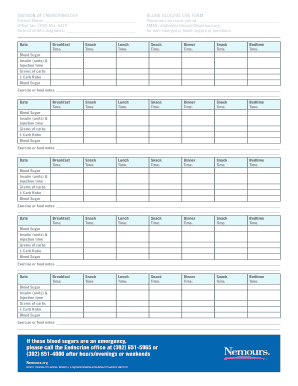 29 Printable Blood Sugar Log Pdf Forms And Templates for Blood Glucose Log Template