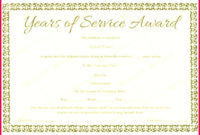 3 10 Year Service Award Certificate Template 56366 within Certificate Of School Promotion 10 Template Ideas