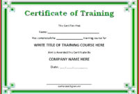 3 Air Force Certificate Of Training Template 14488 pertaining to Boot Camp Certificate Template