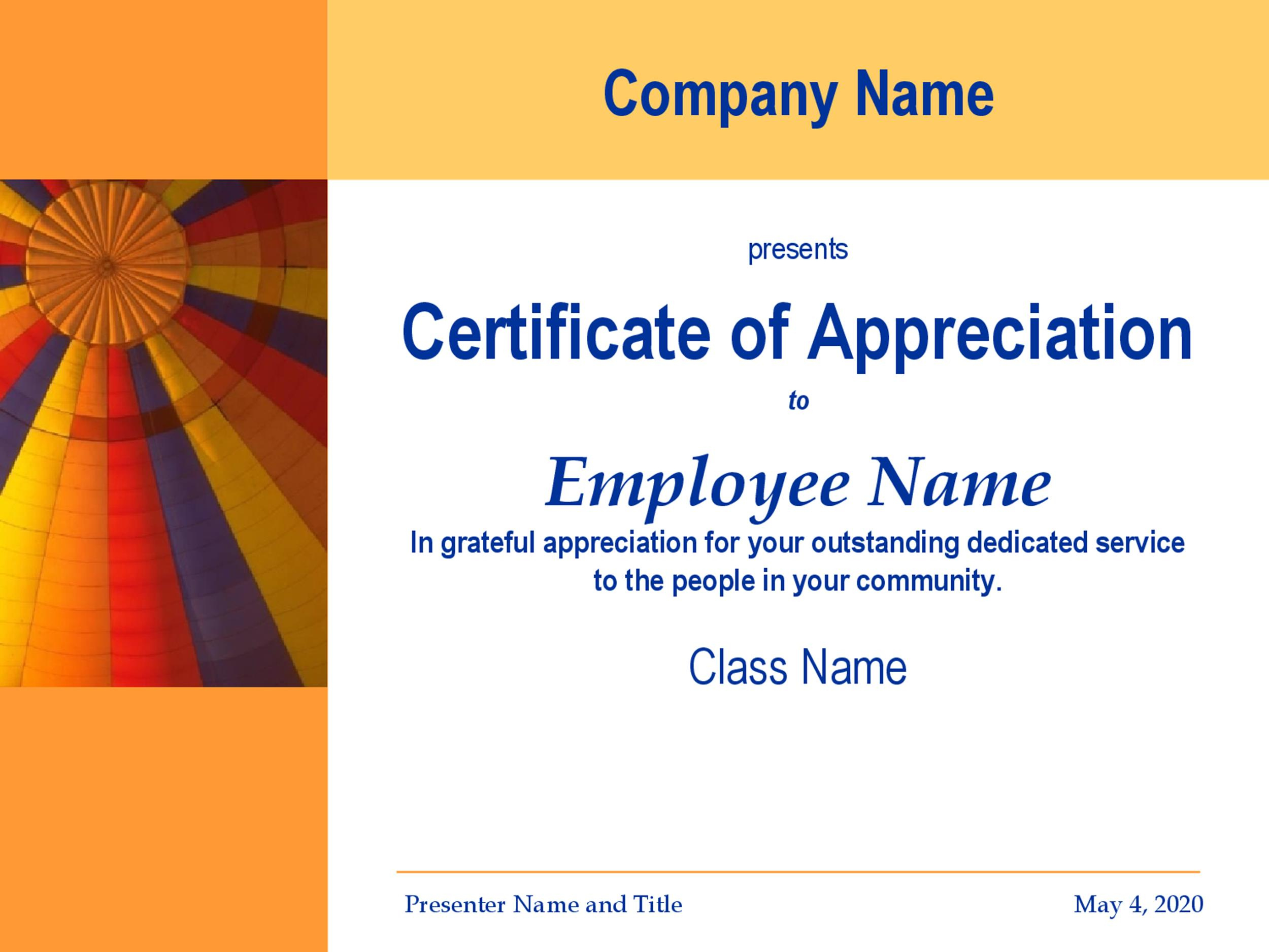 30 Free Certificate Of Appreciation Templates And Letters in Certificates Of Appreciation Template