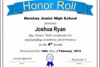 30 Free Honor Roll Certificate  Pryncepality Pertaining with regard to Printable Honor Roll Certificate Template