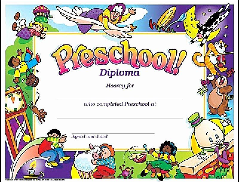 Awesome Pre Kindergarten Diplomas Templates Printable Free 