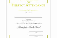 30 Printable Perfect Attendance Certificate In 2020 in Amazing Honor Roll Certificate Template Free 7 Ideas