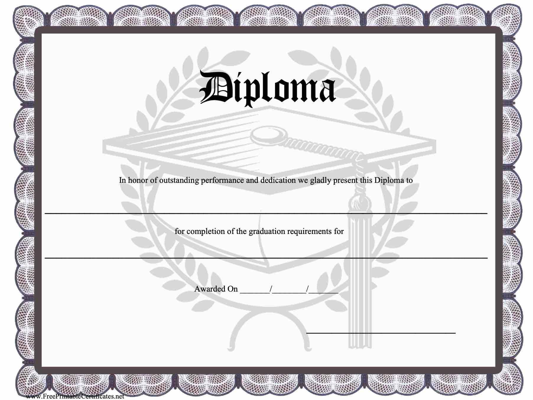 37 High School Diploma Template Doc  Pdf  Images with regard to Editable Certificate Social Studies
