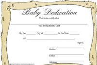 4 Baby Certificate Free Download inside Baby Dedication Certificate Templates