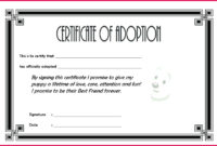 4 Printable Adoption Certificate Templates 61279 within Stuffed Animal Birth Certificate