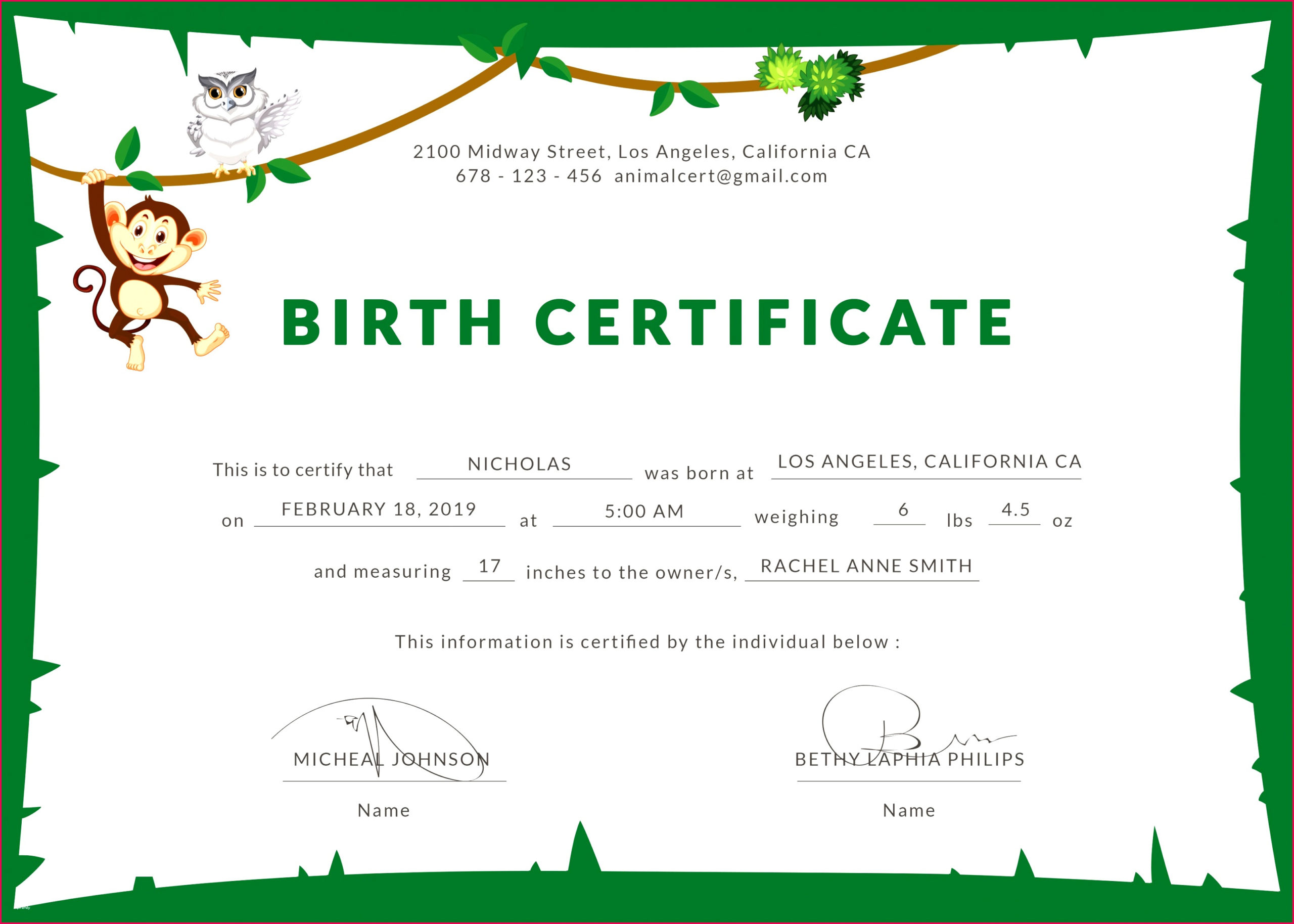 4 Template For Puppy Birth Certificates 53685  Fabtemplatez with Awesome Pet Birth Certificate Template