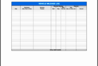 4 Vehicle Mileage Log Template In Pdf  Sampletemplatess with Car Expense Log Book Template