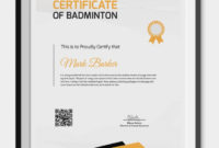 5 Badminton Certificates  Psd  Word Designs  Design with regard to Printable Boxing Certificate Template