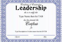 5 Leadership Certificate Templates Free Download regarding Leadership Award Certificate Template