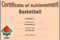 5 Sports Certificates Free Download regarding Quality Basketball Mvp Certificate Template