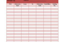 6 Mileage Form Templates  Word Excel Templates within Printable Business Mileage Log Template