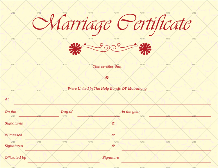 60 Marriage Certificate Templates Word  Pdf Editable pertaining to Best Marriage Certificate Editable Templates