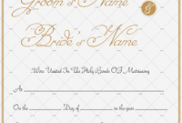 60 Marriage Certificate Templates Word  Pdf Editable regarding Marriage Certificate Editable Template